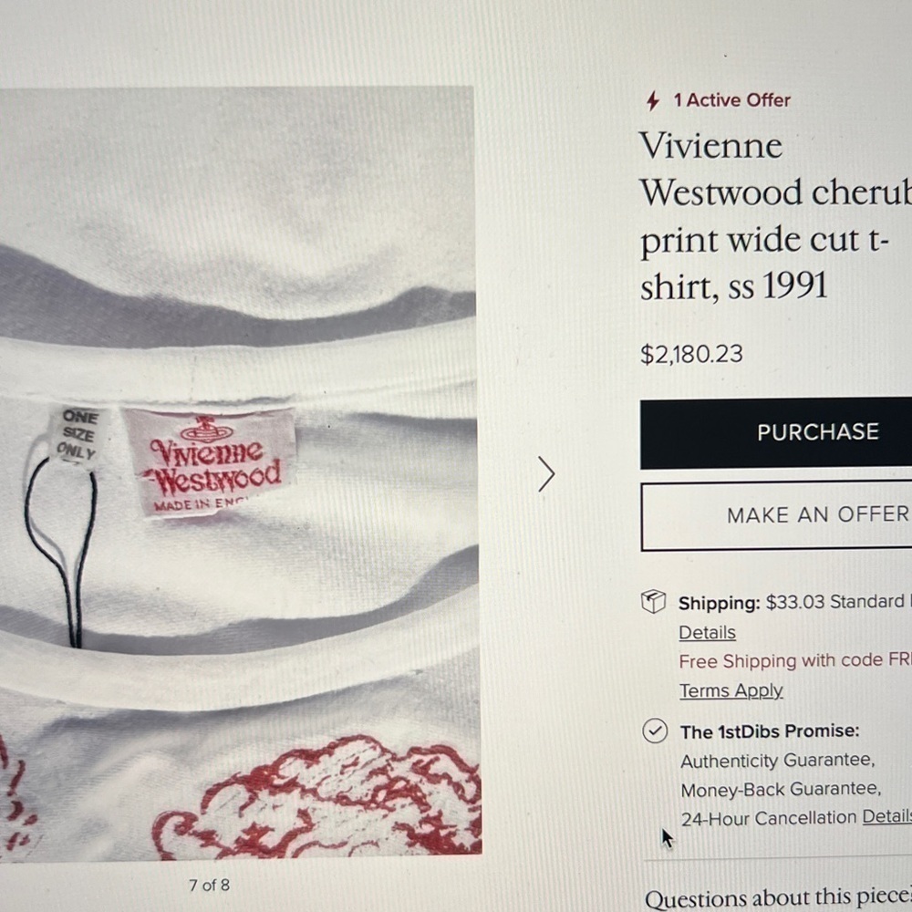 SOLD ARCHIVE - Runway Vivienne Westwood Tee Too Fast to Live Too Young to Die - Picture 15 of 15